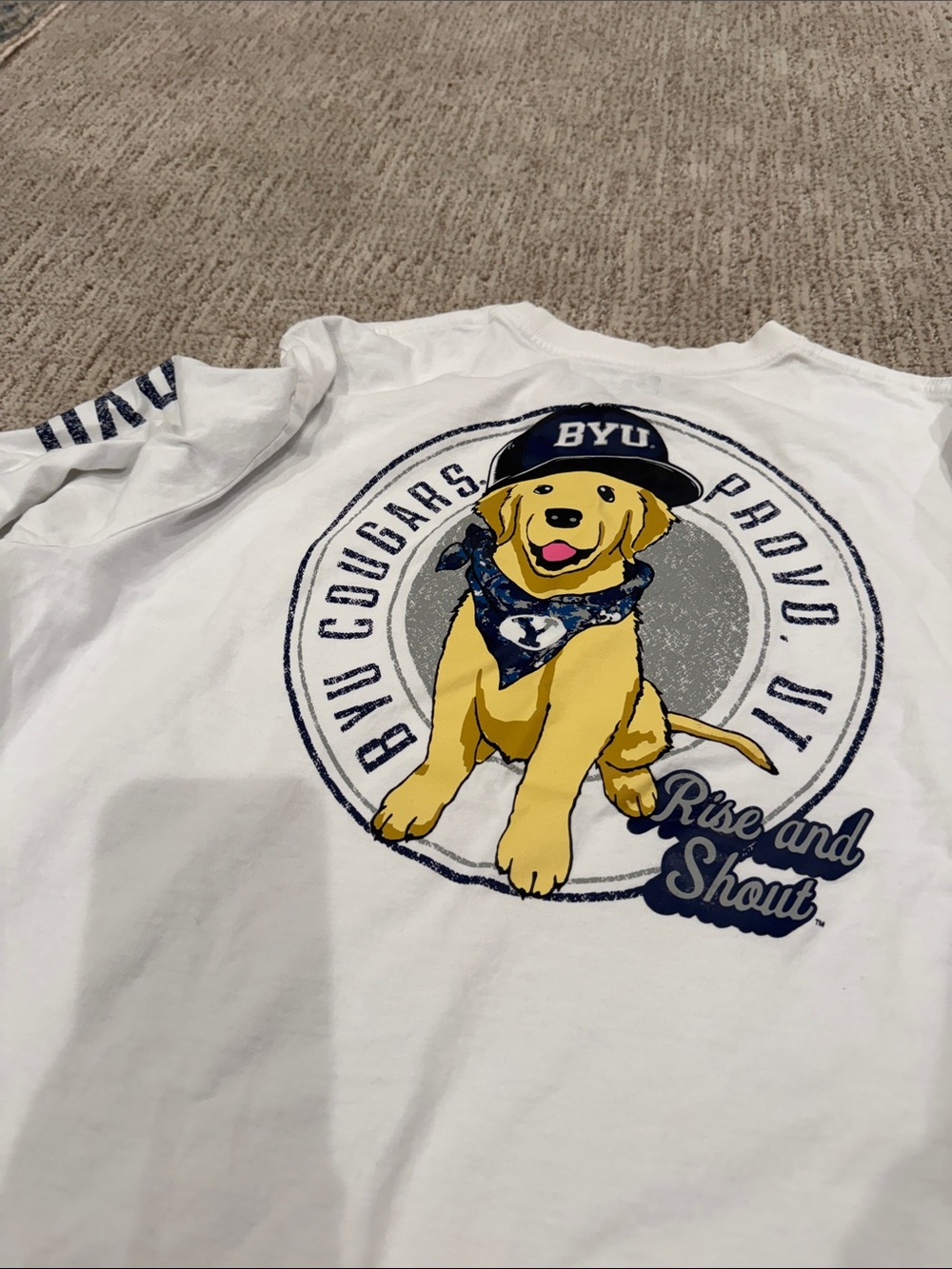 Byu basketball shirt with dog